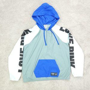 Victoria's Secret PINK Windbreaker Womens Extra Small 1/4 Zip Hooded Lightweight